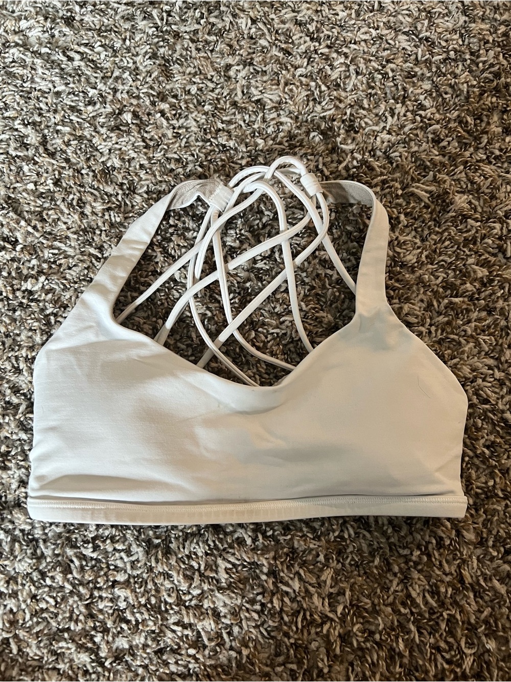 lululemon athletica White Strappy Back Sports Bra